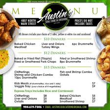 Southern national ($$) southern, soul food. Online Menu Of Austins Soul Food Restaurant Restaurant Jacksonville Florida 32208 Zmenu