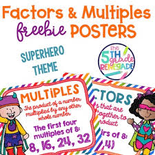 Factors And Multiples Poster Anchor Chart Freebie