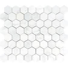 In just a few minutes one of our experts will help you pick the right stone or tile and answer any questions you have. Asian Statuary Oriental White Marble 3x3 Hexagon Honed Mosaic Tile Tile Mosaic Depot