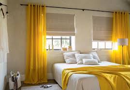 10 Combinaisons Tentures Stores Voilages Pour Une Deco Reussie Rideau Jaune Deco Chambre Relooking Chambre