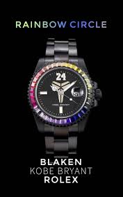 Many pics of this shocking incident. Copy Blaken Rainbow Circle Kobe Bryant Rolex Submariner Replica Watch Best Buy Cheap Price Replica Watch