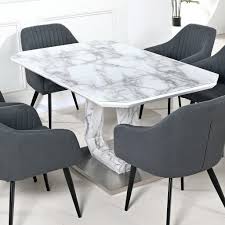 Ashley furniture dining room table and six chairs $450 (sfo > daly city) pic hide this posting restore restore this posting. El Dorado Dining Table In White Marble Effect Online Home Improvements