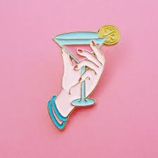 Cocktail Pin Cocktail Pin Enamel Pins Cute Pins