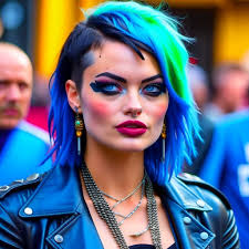 Margot Rob as a Punk Rock Girl with Jet Black Hair by ofbirth