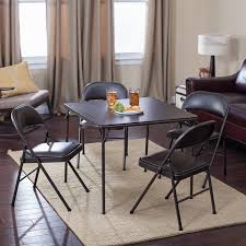 Set it up in a matter of minutes, lay out your. 5 Piece Table And Chair Set In Deep Brown Walmart Com Walmart Com
