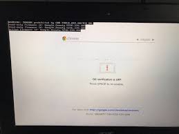 With the chromebook turned off, boot into recovery mode by pressing esc+refresh while pressing the power button. I Was Thinking About Getting Oit Of Developer Mode But It Looks Like It S Not Possible What Do I Do Chromeos