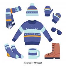 Vídeo para niños donde aprenderán vocabulario de ropa de invierno y ropa de verano. Ropa De Invierno Imprescindible Vector Gratis
