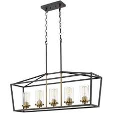 Maybe you would like to learn more about one of these? Emliviar Modern 5 Light Kitchen Island Pendant Light Fixture Linear Pendant Lighting Black And Gold Finish With Clear Glass S