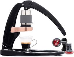 What kind of coffee maker is in the commercial? Amazon Com Flair Signature Espresso Maker An All Manual Espresso Press To Handcraft Espresso At Home Pressure Kit Black Home Kitchen