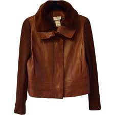 Pre Owned Akris Punto Leather Rust Leather Jacket Leather Jacket Real Leather Jacket Jackets