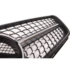 Calandre Diamant Mercedes Classe C W204 Gris Silver Et Chrome Vendue Avec Logo Adtuning France