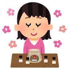 アロマテラピーのイラスト「癒される女性」 | かわいいフリー素材集 ...