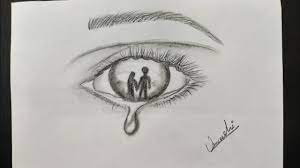 How To Draw A Crying Eyes For Beginners | How To Draw An Eyes With Tear  Step By Step | Pencil Sketch - Youtube