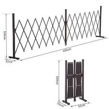 Outsunny Scherengitter Absperrgitter Ausziehbar 52 405cm Garten Alu Weidenmatte Sichtschutz Alu Zaun Pvc Sichtschutz