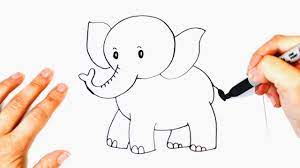 Como Dibujar Un Elefante Bonito Dibujos Faciles Para Ninos Youtube