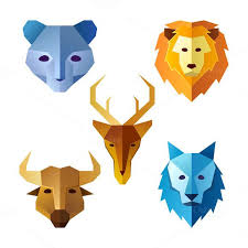 Geometric Animal Head Collection Geometric Animals Geometric Animal Head Geometric Graphic