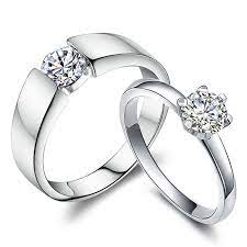 Cubic Zirconia Diamond Couples Rings Set For Women And Men Engagement Wed Engagement Rings Couple Diamond Engagement Ring Set Cheap Diamond Engagement Rings