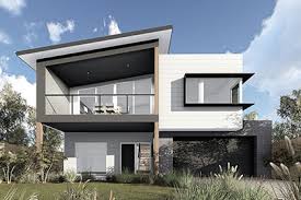 This modern two storey home designed with multiple splits and a sunken garage to capture the medium slope of the block is perfect for a large. Reverse Living