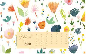 March 2020 Calendar Wallpaper Desktop Wallpaper Calendar Calendar Wallpaper Calendar Background