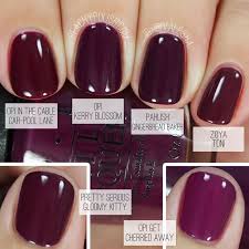 Comparison Of Fall Berry Nail Colors Berry Nails Nail Polish Nail Colors
