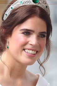 She first caught our attention in the bright blue floral number at the duke and duchess of cambridge's wedding. Princess Eugenie Tiara On Her Wedding Day Popsugar Fashion