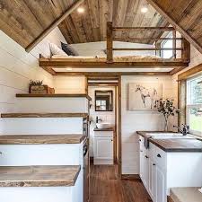 Tiny Houses Small Portable Building Made Into Homes Are Popular Small Spaces Allow For A Small Budget Tiny House Interior Portable House Small Room Design