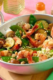 Reis Pfanne Mit Scampi Rezept Scampi Leichte Gerichte Scampi Rezepte
