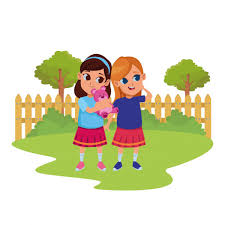 Kids being friends stock photos and images. Kids Friends Playing And Smiling Cartoons Stock Images Page Everypixel