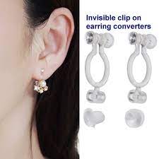 Clip on small swarovski 1 carat crystal stud earrings. 2 Pairs Super Comfortable Invisible Clip On Earring Etsy