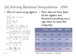Lesson 26 Solving Rational Inequalities Ppt Download