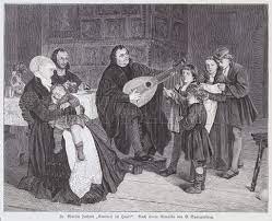 German Protestant Reformer Martin Luther Playing Music At Home Stock Image Look And Learn