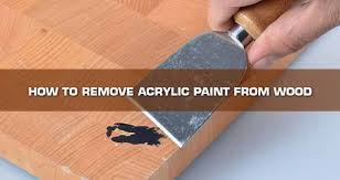Once you've scraped your way to the wood's surface, apply mineral spirits with an old rag or paper towel, and scrub off the remaining remnants of paint with steel wool. How To Remove Acrylic Paint From Wood 6 Diy Methods