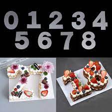 This new treand of fascinating cakes with alphabets and numbers has. Raynag 0 8 Number Cake Stencils Flat Plastic Templates Cutting Number Mold 10 Inch Numerical Stencils For Diy Numbers Cakes Cookies Buy Online In Angola At Angola Desertcart Com Productid 219955539