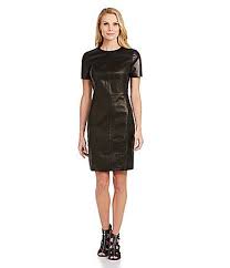 Antonio Melani Farrell Leather Dress Dillards Com Clothes Leather Dress Dresses