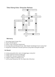 We did not find results for: Pelbagai Teka Silang Kata Bahasa Melayu Simpulan Bahasa Yang Sangat Terbaik Untuk Para Ibubapa Dapatkan Skoloh