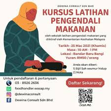 Gambar bilik latihan *modul dan program latihan pengendali makanan akan diberikan kepada slpm setelah mendapat akreditasi Kursus Latihan Pengendali Makanan Dewina Consult Sdn Bhd Bangi 25 March 2021