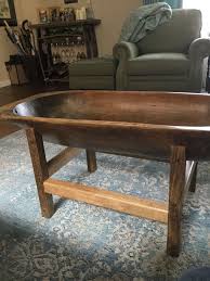 Made Our Dough Bowl A Coffee Table Wooden Trough Wooden Dough Bowl Wooden Bowls