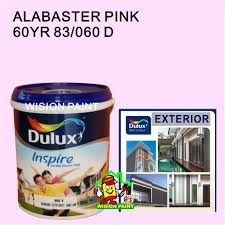 Order sample pots test colours in your home with 100ml sample pots or a4 swatches, especially helpful for testing different times of day or comparing colours against each other. Alabaster Pink 60yr 060 D 1l Dulux Inspire Durable Exterior Paint Shopee Malaysia