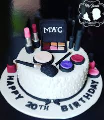 Making edible makeup cake decorations may seem like something only a professional baker can do, but it is actually quite easy! Mac Makeup Cake Sweets Mac Cake Make Up Cake