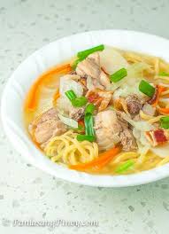 Pinoy Chicken Noodle Soup Panlasang Pinoy Recipe Soup Dish Noodle Soup Chicken Noodle