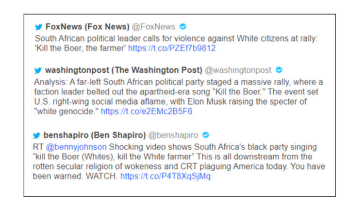 No matter what Elon Musk tweets about farm murders, two wrongs don't make a white genocide
