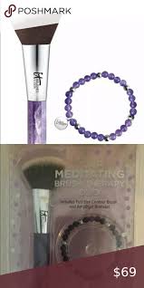 It Brushes Cosmetics Gemstone Duo Purple Amethyst In 2020 Purple Amethyst Cosmetics Contour Brush