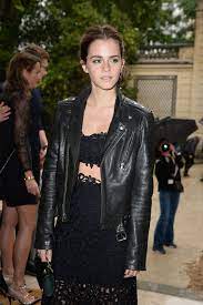 Emma Watson Rocks One Earring And A Leather Jacket Emma Watson Leather Jackets Women Emma Watson Sexiest
