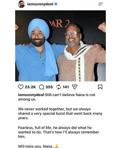 Sunny Deol Turns Emotional as He Remembers Nana Patekar🙏💔  #buzzzookascrolls #sunnydeol #nanapatekar