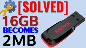 Fix sd card/usb drive without formating. How To Fix Pen Drive 16gb Becomes 2 28mb Solved Restore Pen Drive Capacity Youtube
