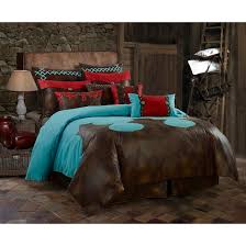 Red and turquoise palettes with color ideas for decoration your house, wedding, hair or even nails. Loon Peak Marcella Turquoise Brown Red Microfiber Rustic Comforter Set Reviews Wayfair