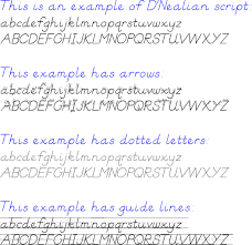 Each worksheet starts off showing how to form each letter, and then provides space for children to trace and then practice writing independently. D Nealian Script Worksheets