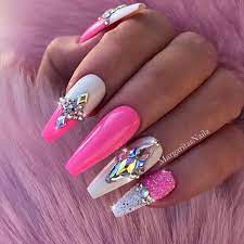 32 Super Cool Pink Nail Designs That Every Girl Will Love Pink Acrylic Nail Ideas Pink Bling Nails Pink Nail Designs Pink Acrylic Nails In case that wasn't obvious. pink bling nails pink nail designs