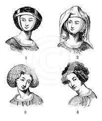 Price An Image Of Women S Hairstyles Late 13th Early 14th Century 1910 Artist 14th Century 14th Century Clothing Historical Hats