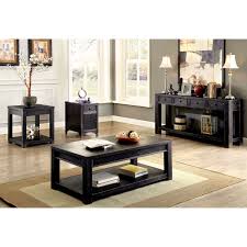 Progressive furniture miramar coffee table set. Furniture Of America Dill Rustic Black Solid Wood Shelf Coffee Table On Sale Overstock 11459908